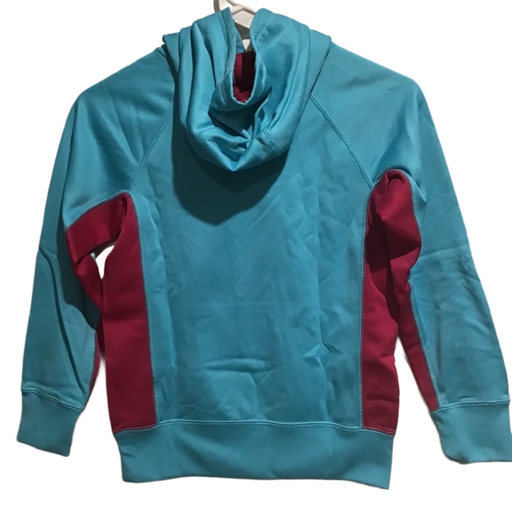 Nike Therma-Fit Girls Hoodie Sweatshirt Blue/Pink - Picture 2 of 9